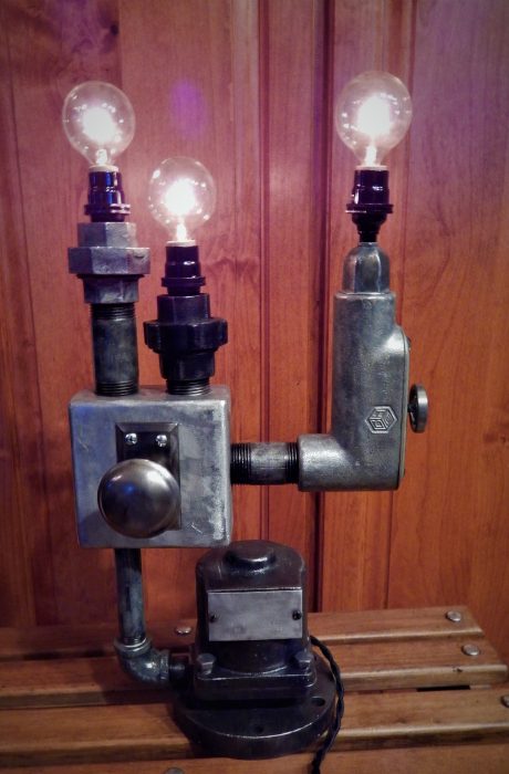 Industrial desk lamp (with door knob)